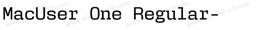 MacUser One Regular字体转换